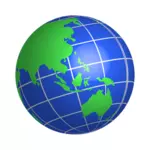 Oceania świata glob grafika wektorowa