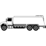 Oil tanker truck vector drawing