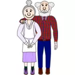 Old couple vector image
