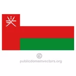 Vector flag of Oman