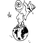 Na ilustracji wektorowych symbol świata