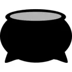 Vector drawing of empty black pot