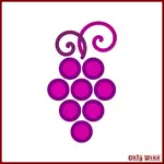Значок розовый виноград