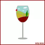Tall wine glass image