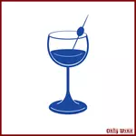 Blue wine glass image