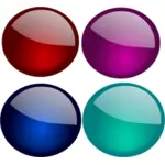 Illustrazione vettoriale del set di cerchi lucidi