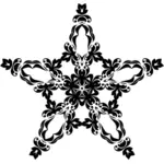 Blommig fem-pekaren star