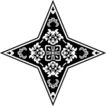 Símbolo estrella flores