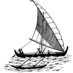 Boat with outrigger