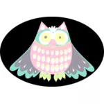 Colorful owl vector clip art