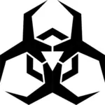 Malware pericol simbol negru vector illustration
