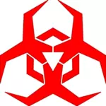 Malware gevaar symbool rode vector afbeelding