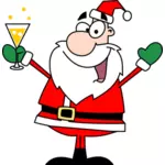 Santa drinking