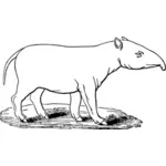 Ilustración de tapir