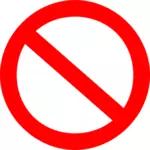 Vierge signe prohibitifs vector clipart