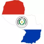 Mappa e bandiera del Paraguay