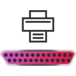 Parallel port icon vector image