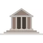 Ilustracja wektorowa brązowy wzór grecki Partenon