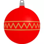 Patterned red bauble