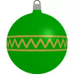 Patterned green bauble