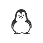 Tecknad pingvin vektor