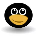 Funny penguin head vector clip art