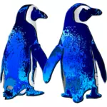 Vektor Klipart tučňáků