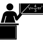 Teacher teaching mathematics vector graphics