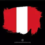Peinte drapeau du Pérou