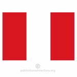 Vector drapeau du Pérou