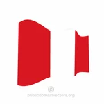 Peruánský vektor vlajka