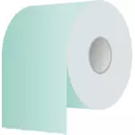 Рулон туалетной бумаги в зеленых векторные иллюстрации