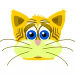 Trist tiger katt vektorgrafikk