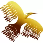 Ilustração em vetor projeto Phoenix pássaro