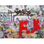 Berlin Duvarı Mauerpark vektör çizim