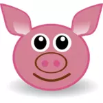 Pink pig vector graphics
