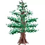 Imagen de árbol de pino de píxeles