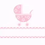 Carrinho de bebê rosa