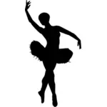 Ballerina Vektor schwarze silhouette