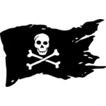 Bandeira de pirata com caveira e ossos