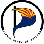 Vector afbeelding van het logo van de piraten partij van Arizona