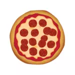 意大利辣香肠披萨矢量图