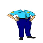 Disegno vettoriale di ufficiale di polizia senza testa