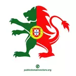 Erb s vlajkou Portugalska