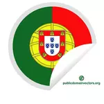 Sticker met vlag van Portugal
