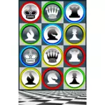 Patrones de ajedrez de cartel
