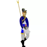 Mann i Napoleons kostyme vektorgrafikk