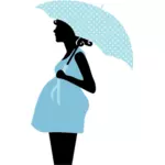 Silhouette der schwangeren Frau