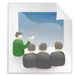 Business presentation icon vector image