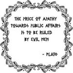 Price of apathy in floral frame